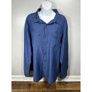 COLUMBIA - MEN'S XL - Blue OMNI-SHADE BUTTON UP  LONG SLEEVE SHIRT W/ POCKETS